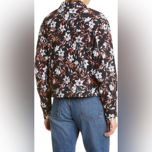 Rag & Bone Fall Floral Cropped Linen Jacket XL - Picture 3 of 15